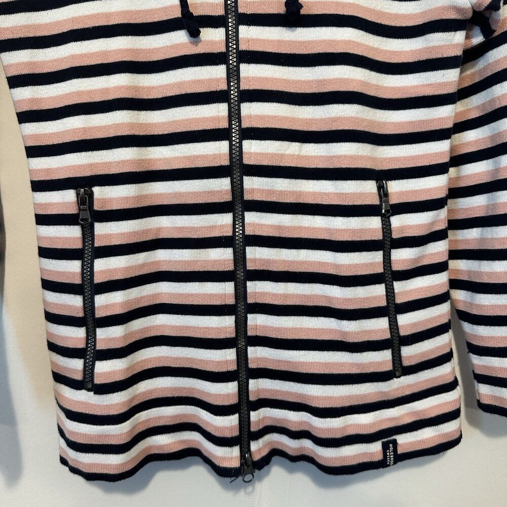 Holebrook Sweden Full Zip Jacket Women S Navy Blue Pink Hooded Zip Pockets - Picture 3 of 9